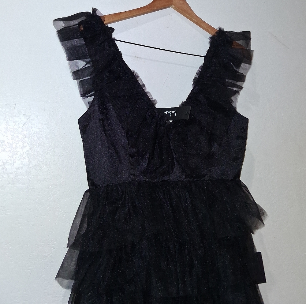 NWT LULU'S Tiered Tulle Mini Dress - Picture 9 of 9